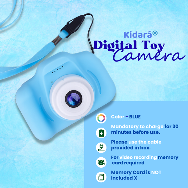 Digital Toy Camera for Kids | Ages 3+ (Blue)