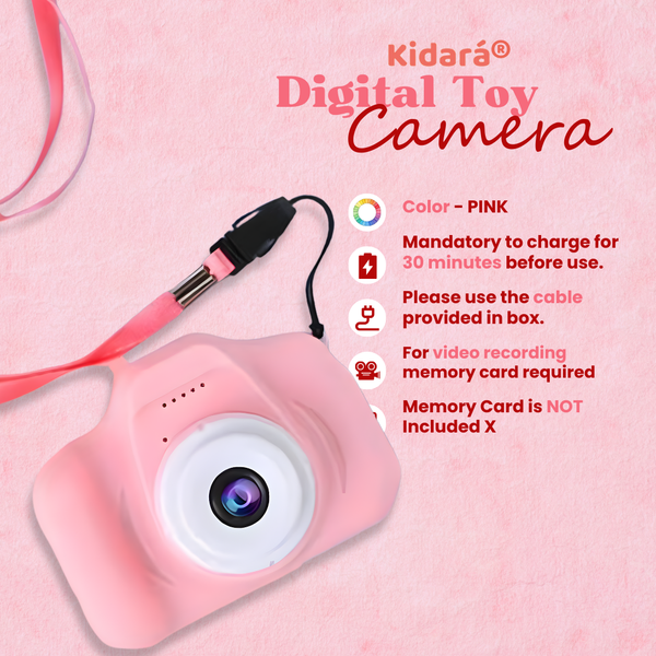 Digital Toy Camera for Kids | Ages 3+ (Pink)