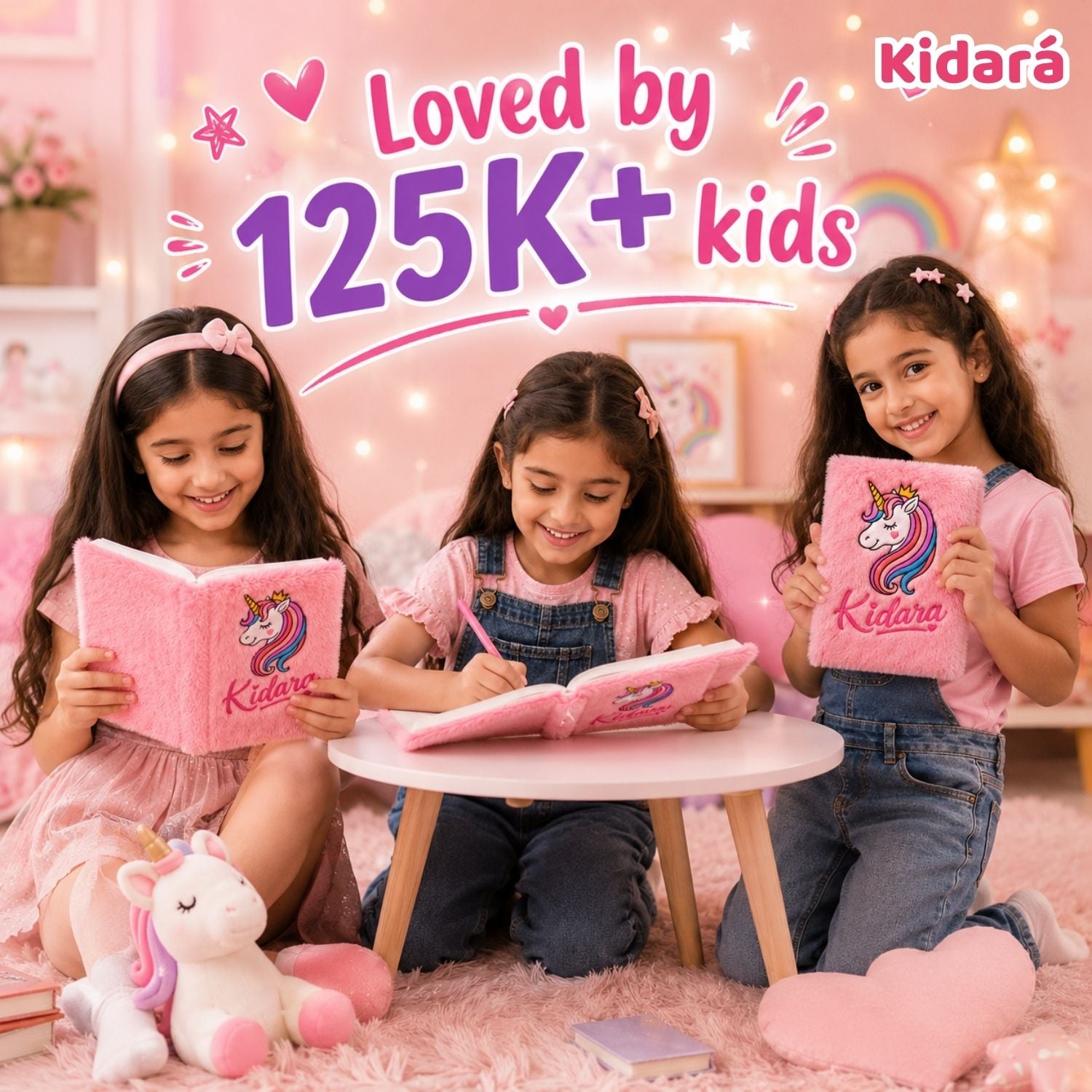 Kidara Kids A6 Cute Unicorn Diary (Pink)