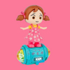 Dancing Girl Toy | 360 Degree Rotating Flashing Lights Music Bump n Go Action | Ages 2+