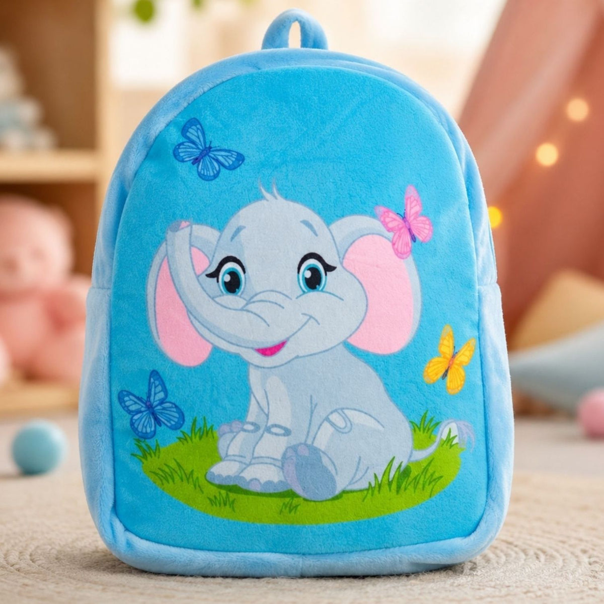 Kidara Elephant Plush Kids Backpack (Blue)
