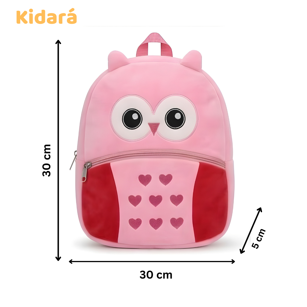 Kidara Preschool Owl Plush Backpack – Small (1–5 Years)