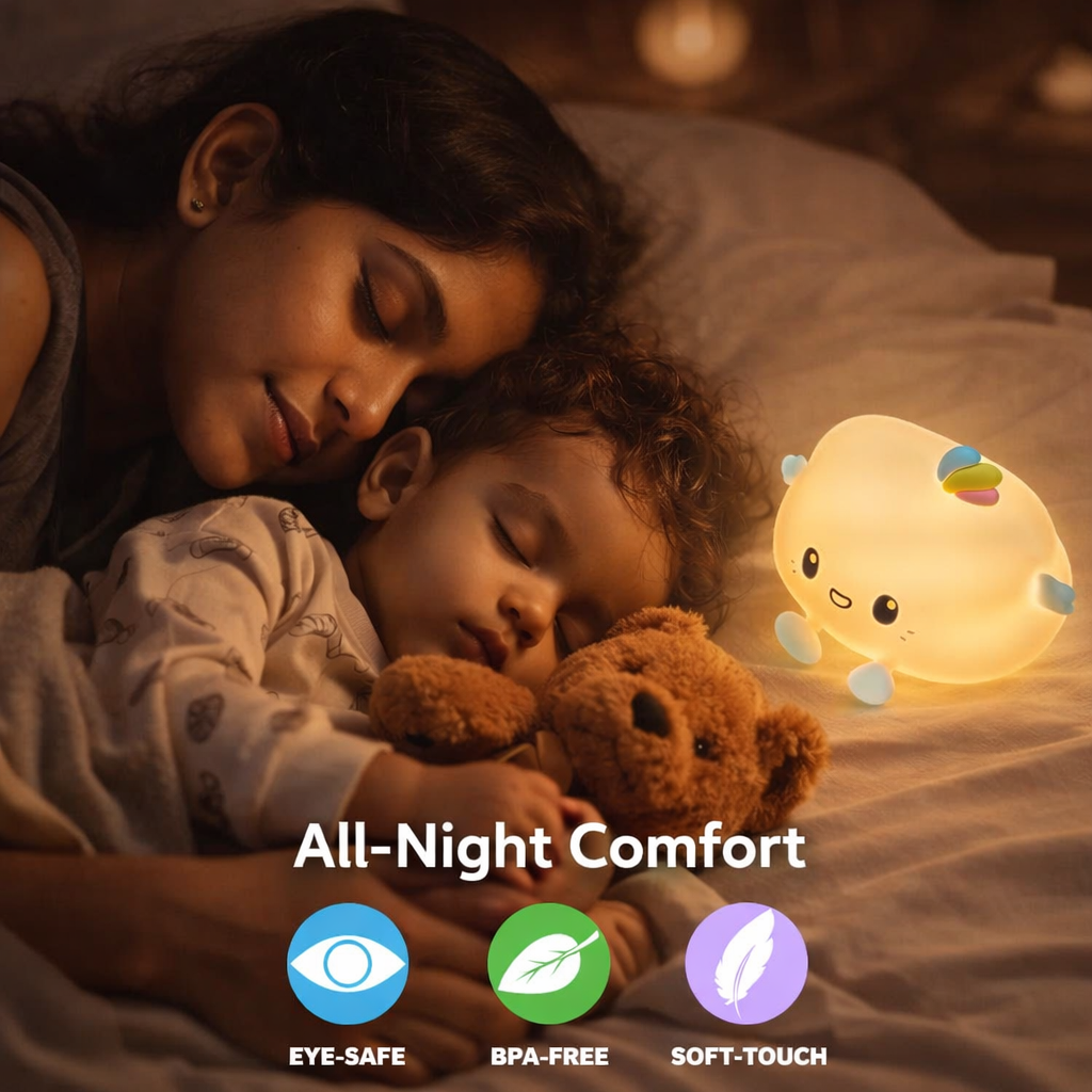 Kidara Cloud Silicone LED Night Light for Kids