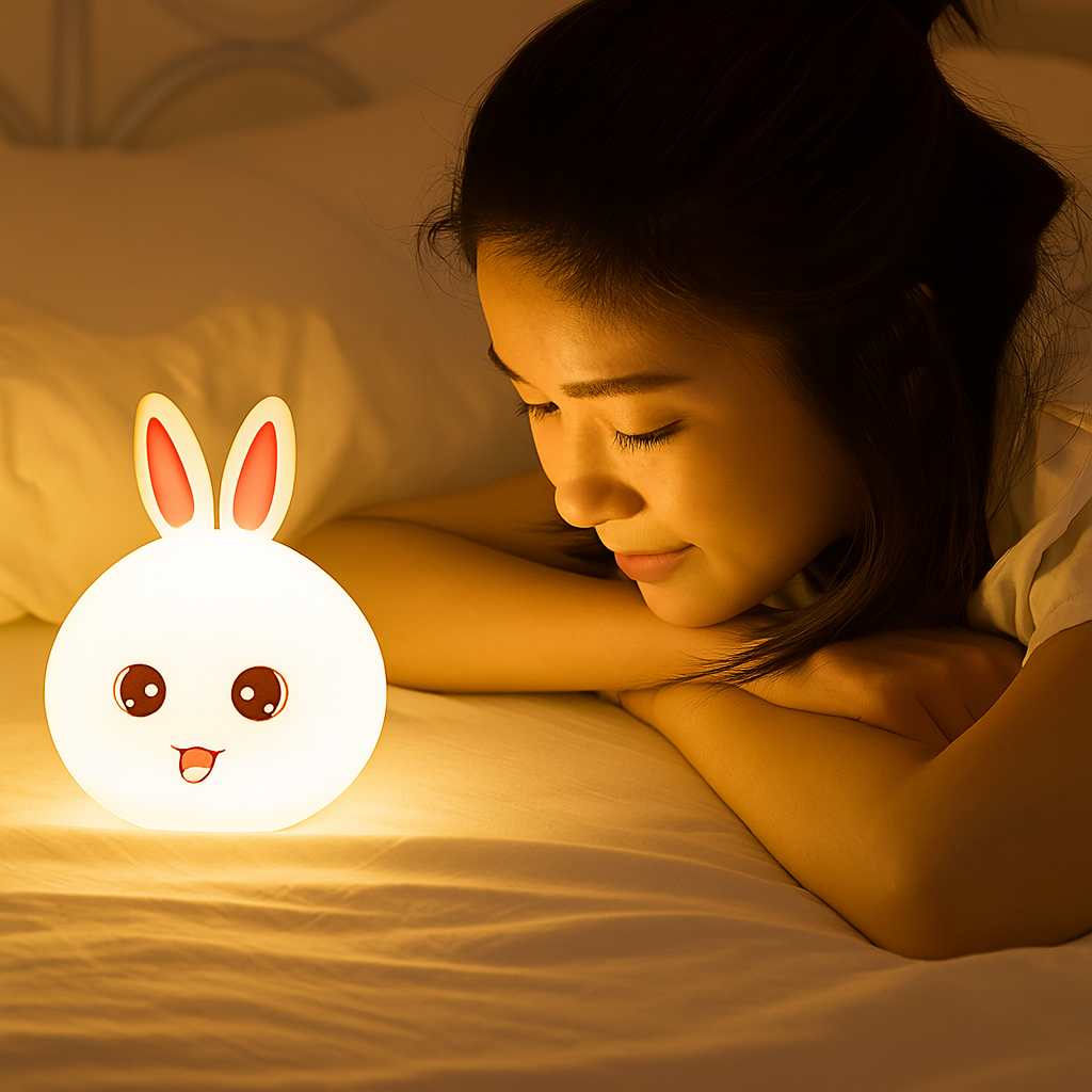 Bunny Silicone 5 W Night Lamp (Multicolour)