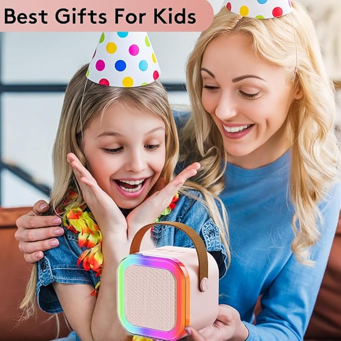 Karaoke Speaker with One Wireless Mic | Ages 3-12 (Multicolor)