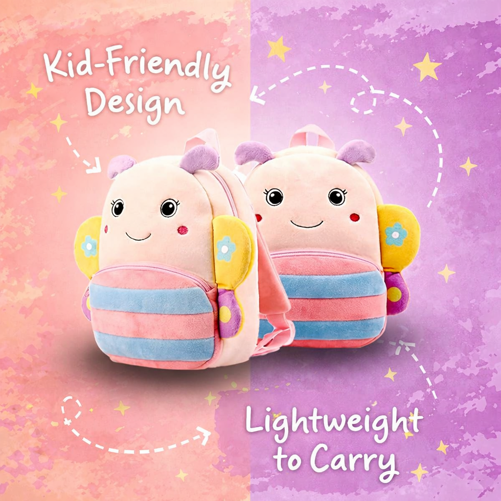 Kidara Cute Butterfly Kids Backpack – Multicolor