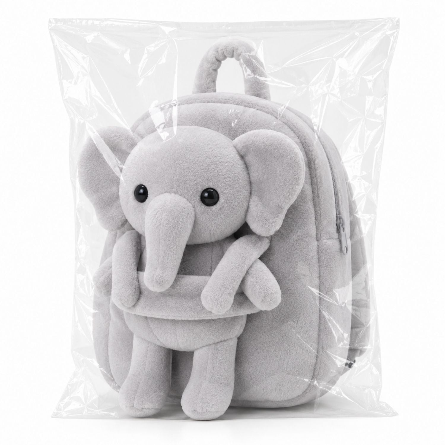 Kidara Detachable Elephant Plush Kids Backpack (Grey)