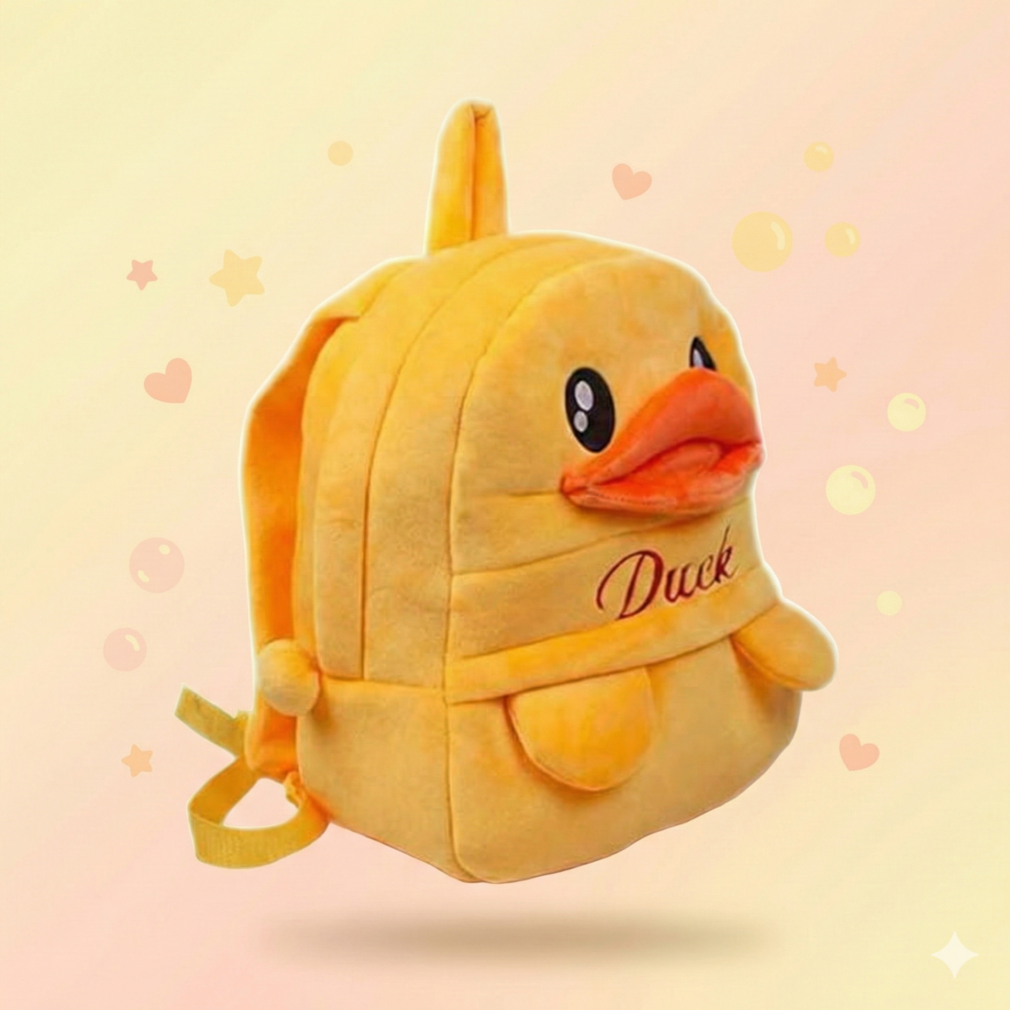 Kidara Duck Kids Plush Backpack – Yellow