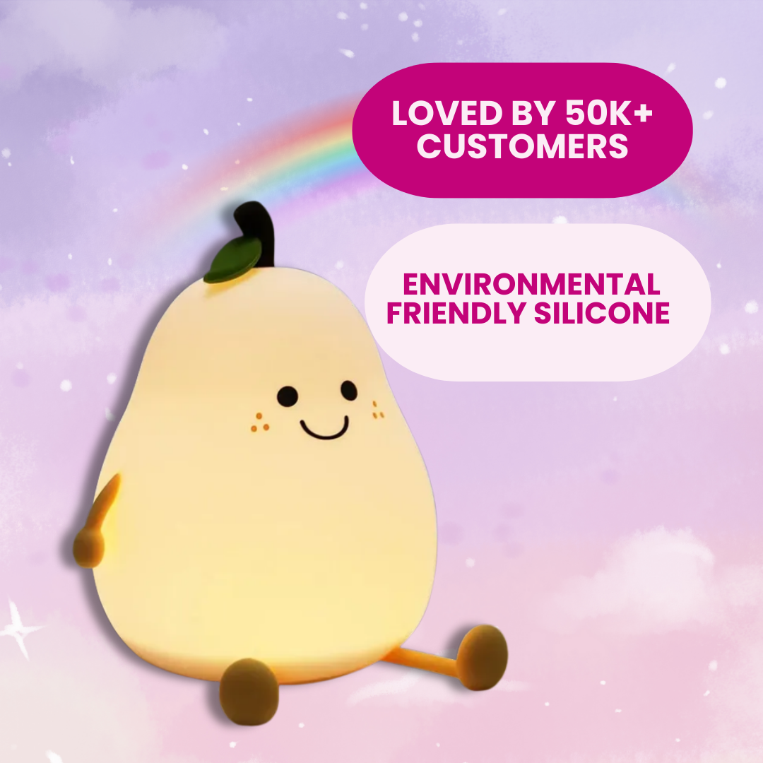 Smiley Pear Silicone 5W Night Lamp (Multicolour)