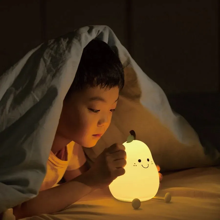 Smiley Pear Silicone 5W Night Lamp (Multicolour)