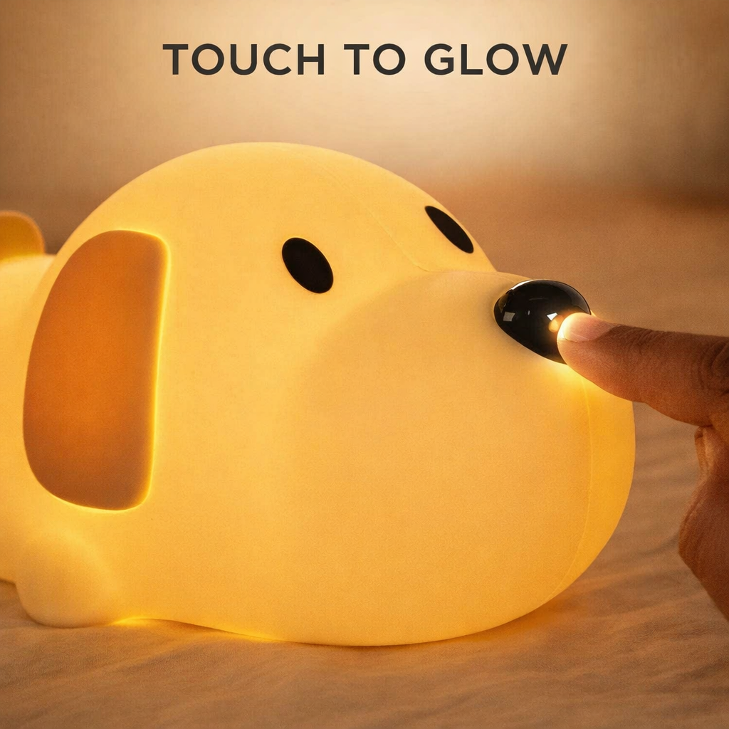 Kidara Puppy Silicone LED Night Light for Kids