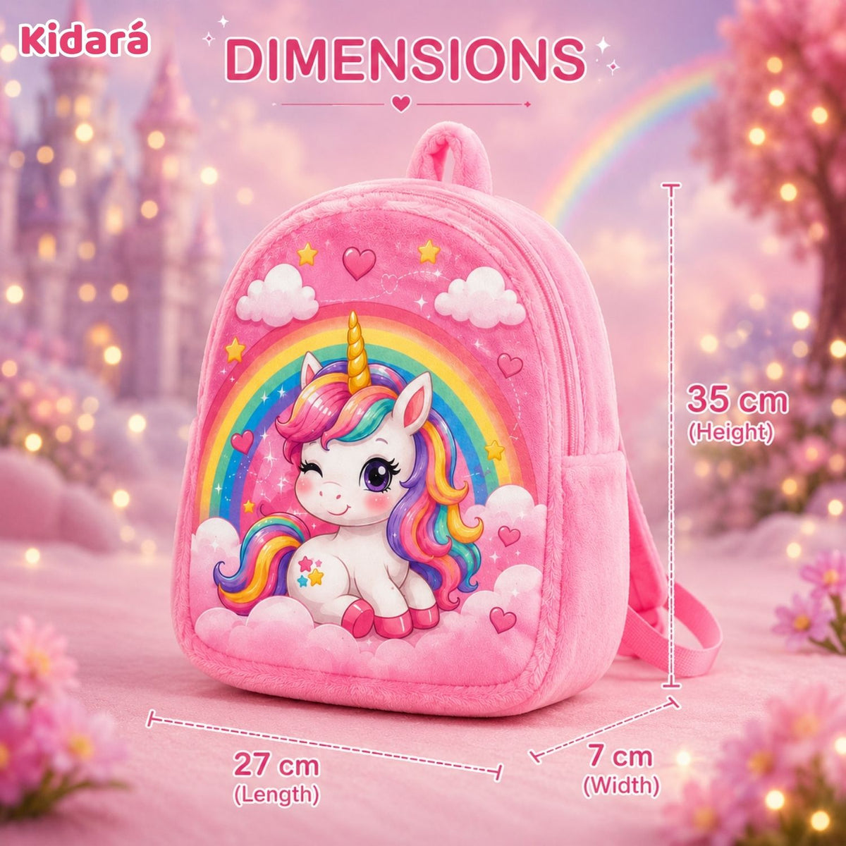 Kidara Plush Kids Backpack (Pink)