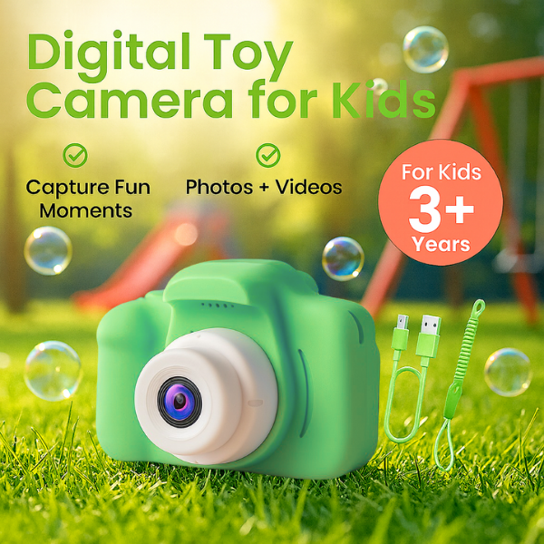 Digital Toy Camera for Kids | Ages 3+ (Green)