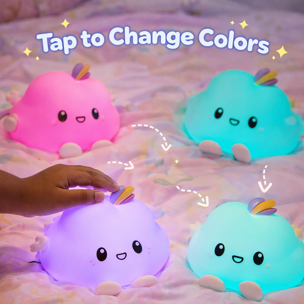 Kidara Cloud Silicone LED Night Light for Kids