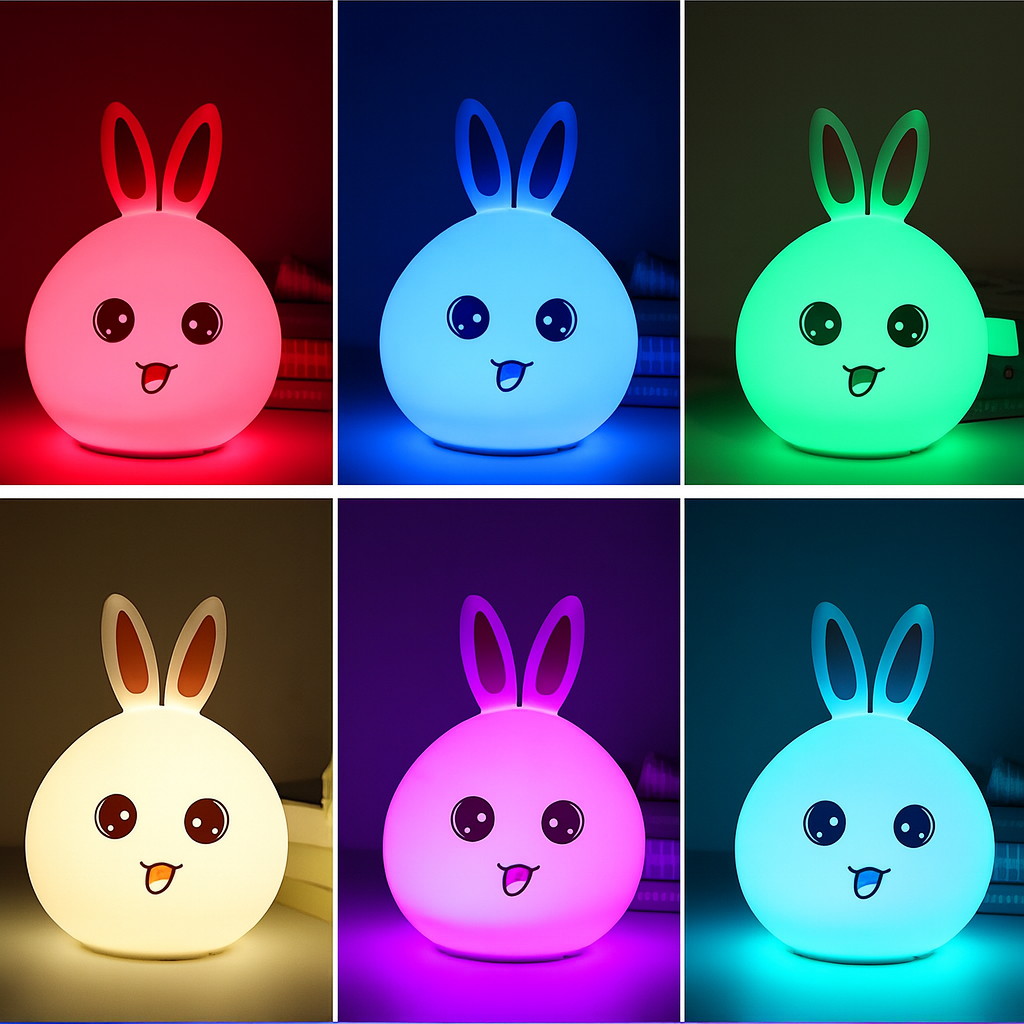Bunny Silicone 5 W Night Lamp (Multicolour)