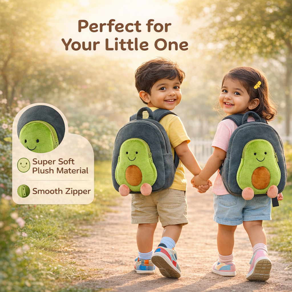 Kidara Avocado Toddler Backpack - Green & Blue