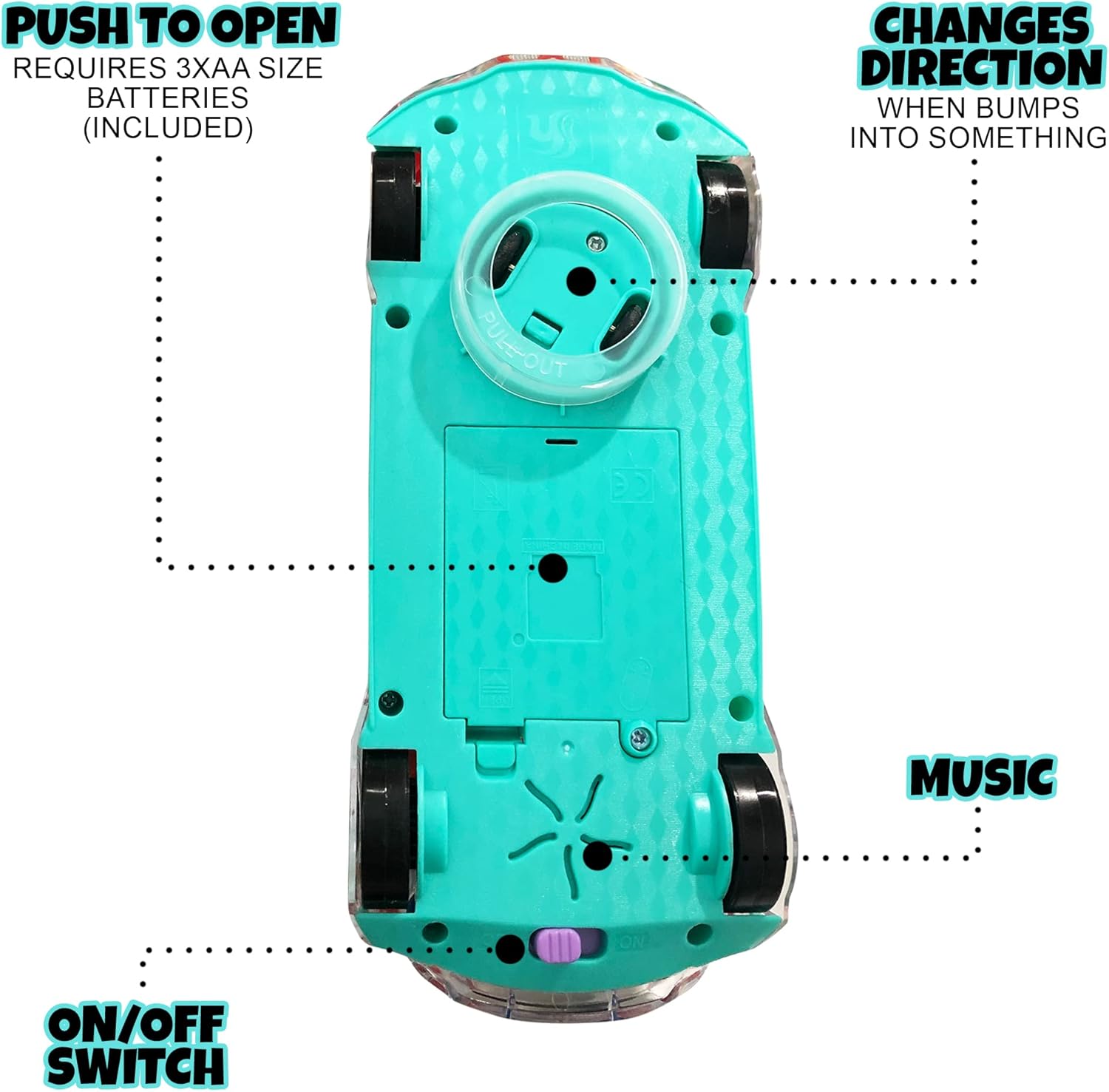 GlowDrive 3D Mechanical Toy Car | Music & Lights | Stimulates Senses & Creativity | Ages 2+ (Multicolor)