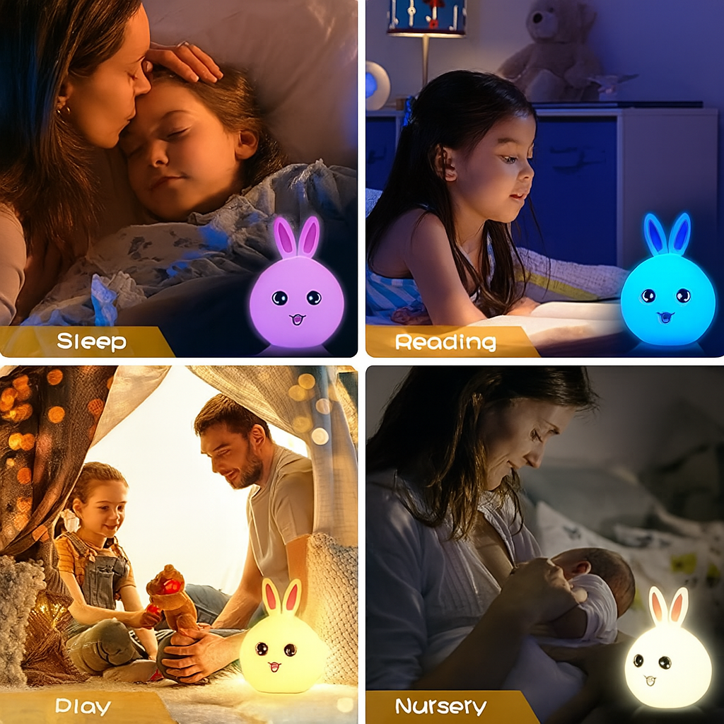 Bunny Silicone 5 W Night Lamp (Multicolour)