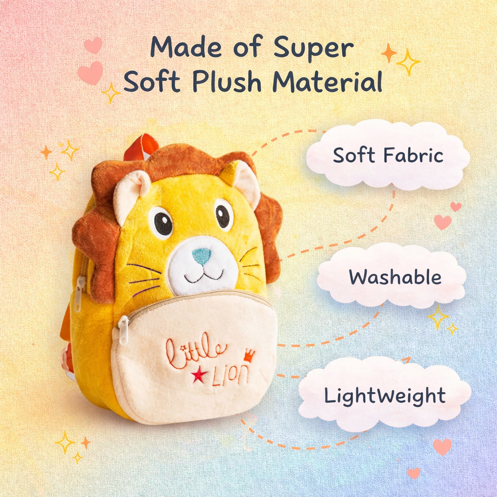 Kidara Lion Plush Backpack for Kids