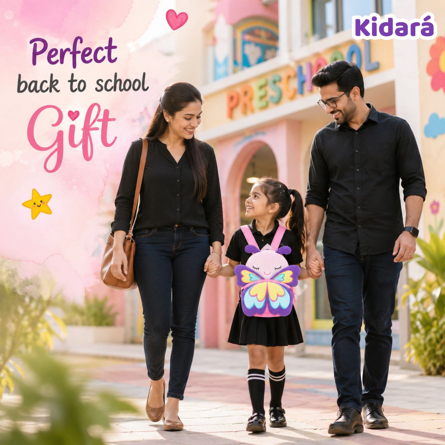 Kidara Magic Wings Butterfly Plush Kids Backpack (Purple)