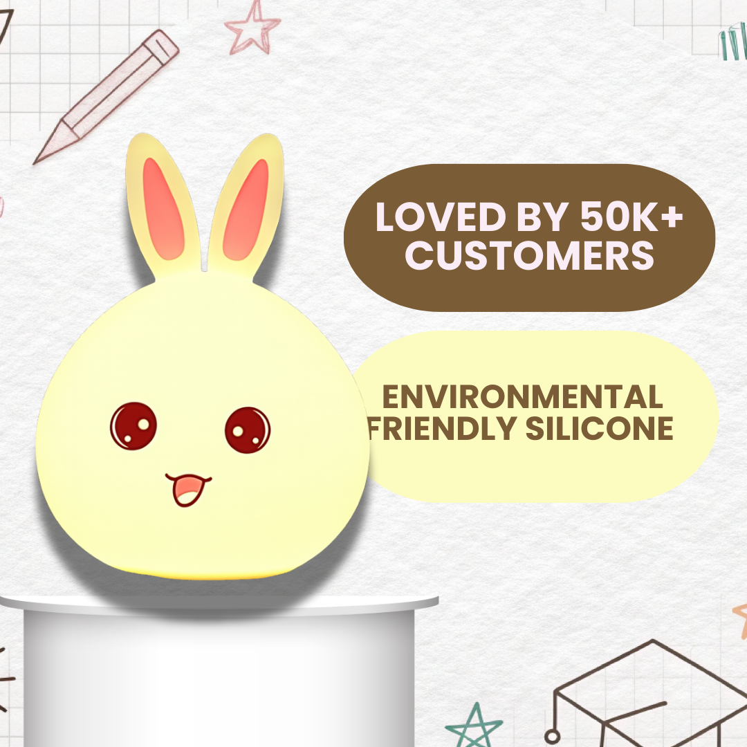 Bunny Silicone 5 W Night Lamp (Multicolour)