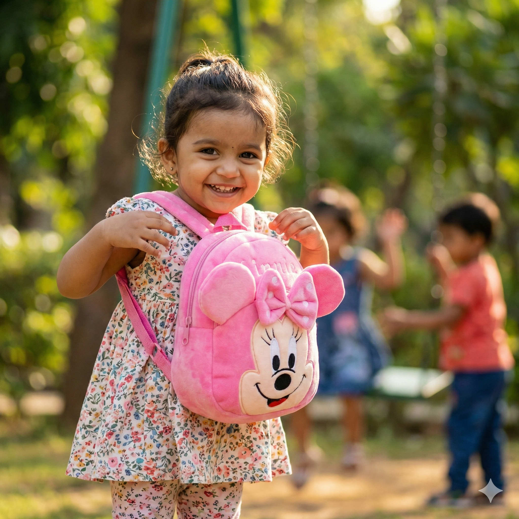 Kidara Minnie Mouse Plush Backpack - Pink