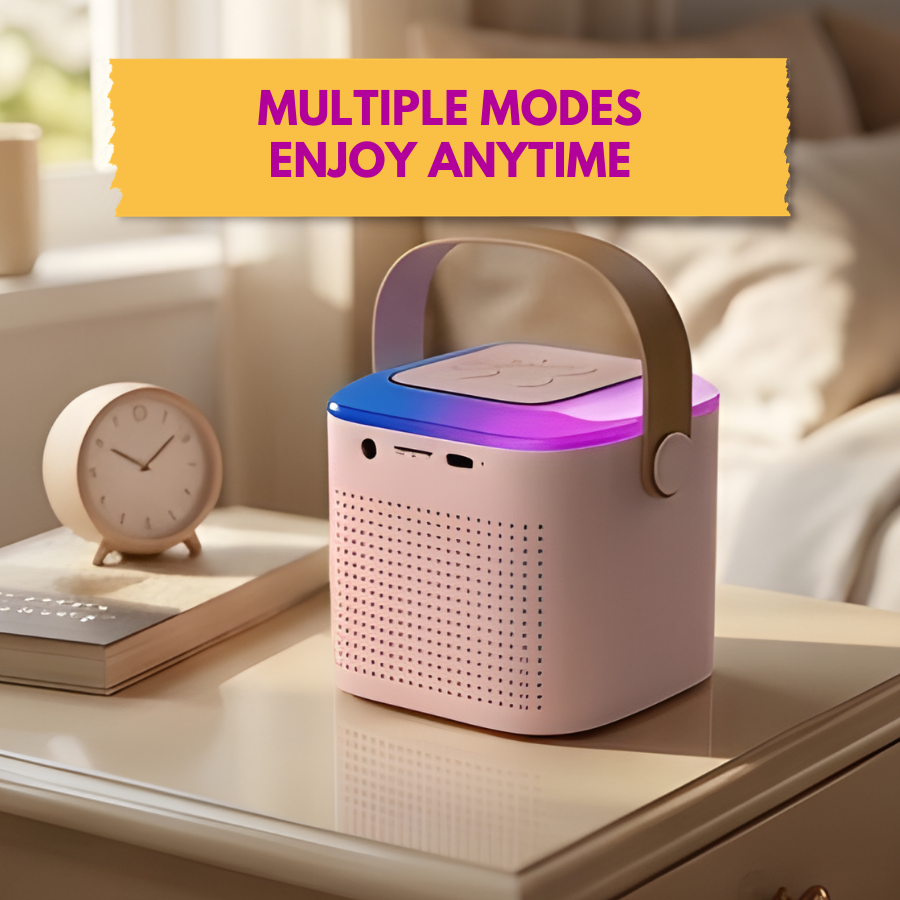 Sing Square Karaoke Speaker with 2 Mics (Bluetooth) | Rechargeable/Portable | Ages 3-9+ (Multicolor)