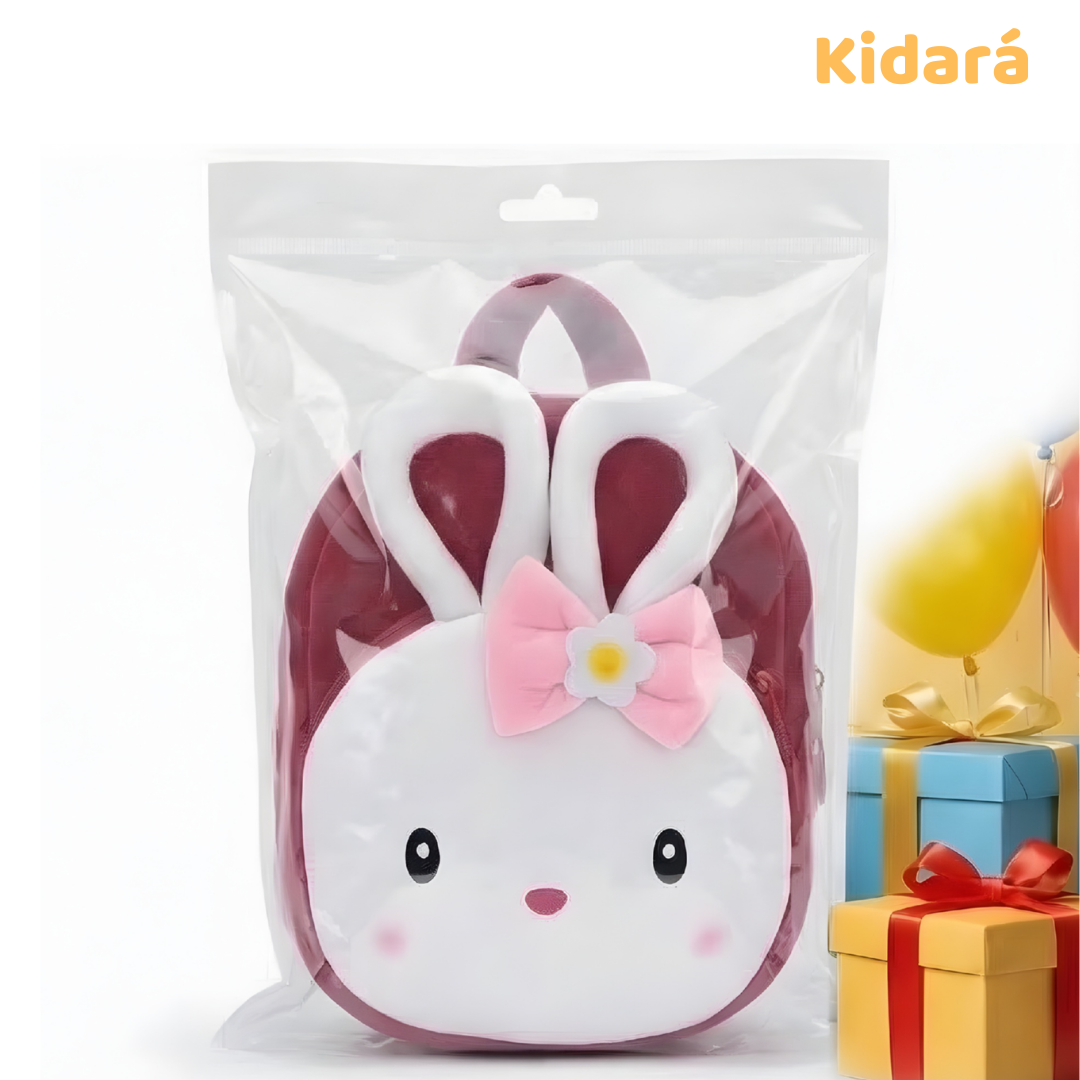 Kidara Cute Kitty Plush School Bag for Toddlers (1–6 Years)