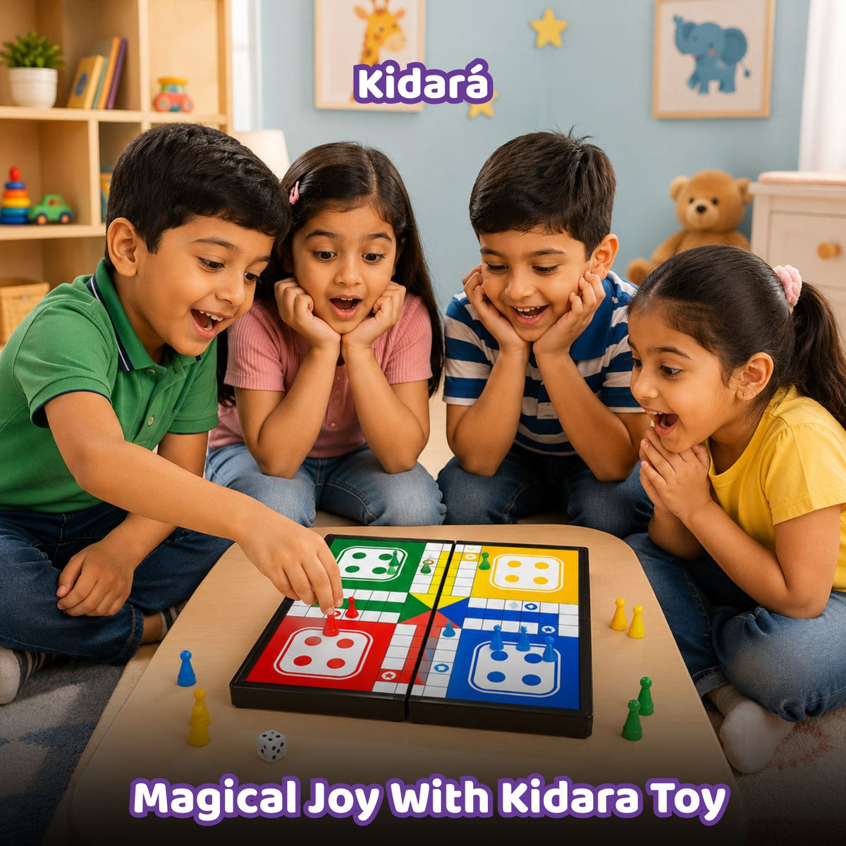 Kidara Magnetic Ludo Game Board For Kids ( 5+ Years of Age )