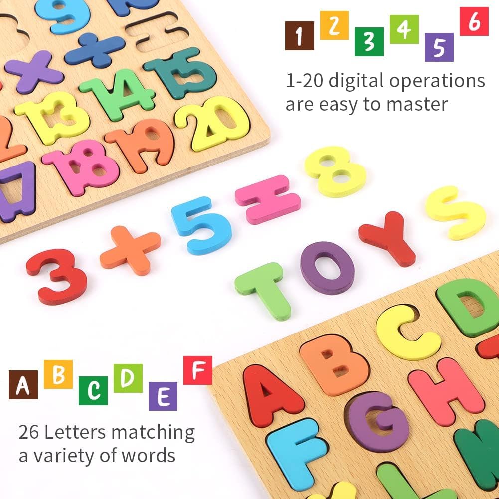 Wooden 3 in 1 Puzzle Board | Learning & Playing tool | Ages 2+ (Multicolor)