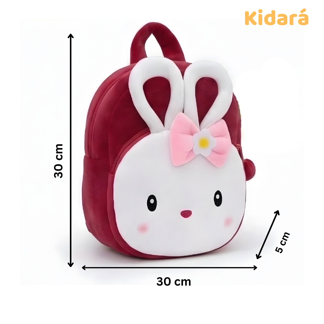 Kidara Cute Kitty Plush School Bag for Toddlers (1–6 Years)