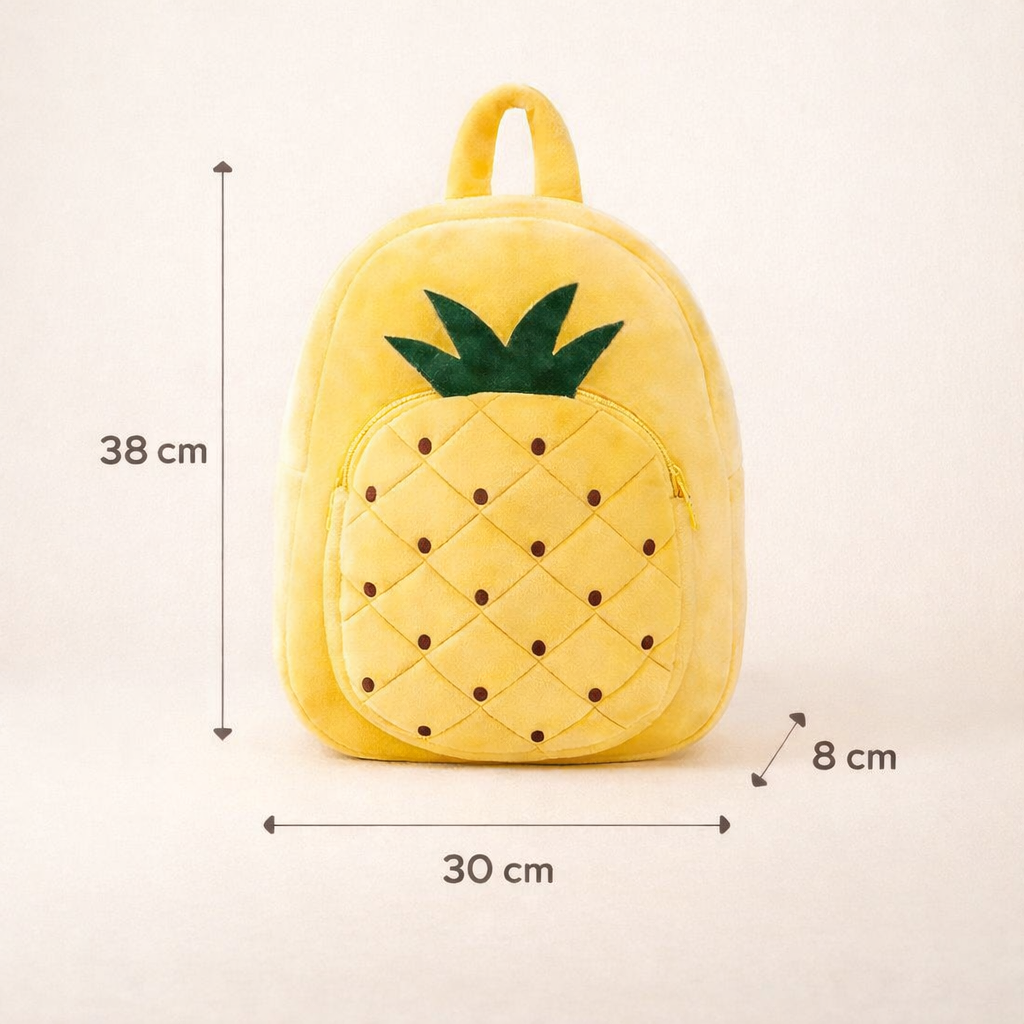 Kidara Pineapple Kids Plush Backpack - Yellow
