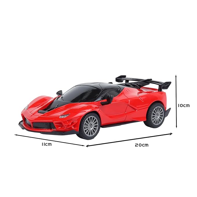 Kidara High-Speed Rechargeable Ferrari Style RC Car with Working Headlights – Red