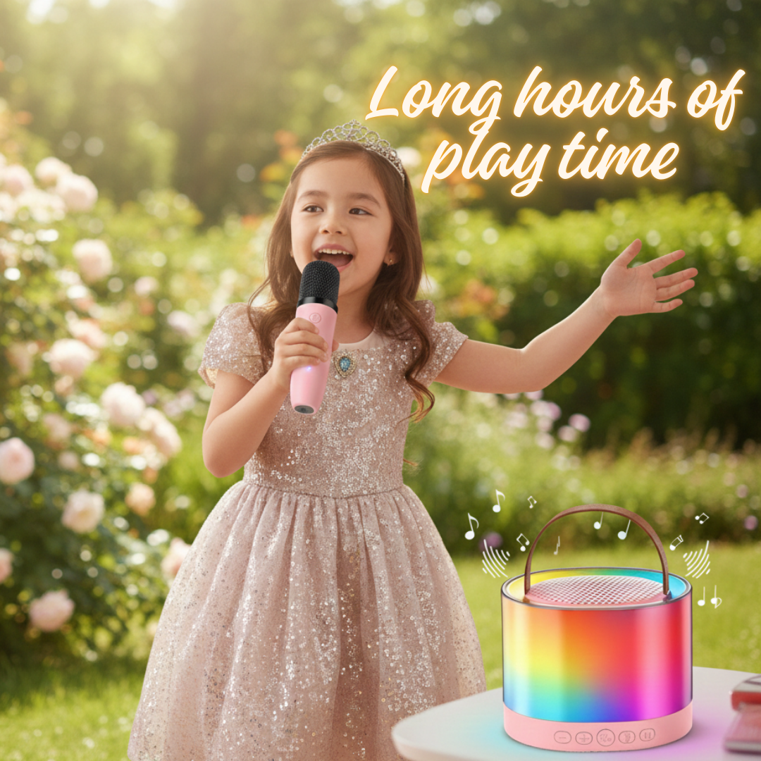 Glow Tune Karaoke Machine with Mic | Ages 4-12 (Multicolor)