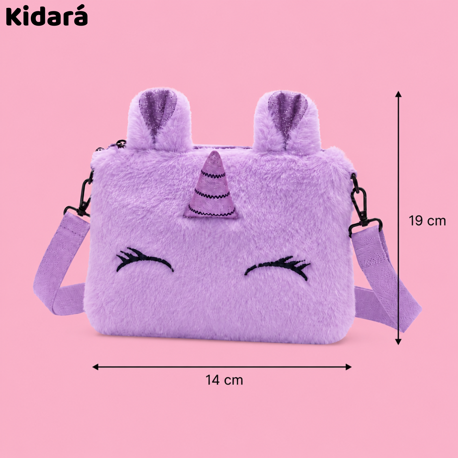 Kidara Unicorn Fur Sling Bag for Kids