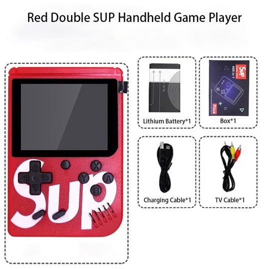 Kidara Rechargeable Pocket Video Game Console with TV Output | SUP 400 in 1 Retro Handheld Game Box (Multicolor)