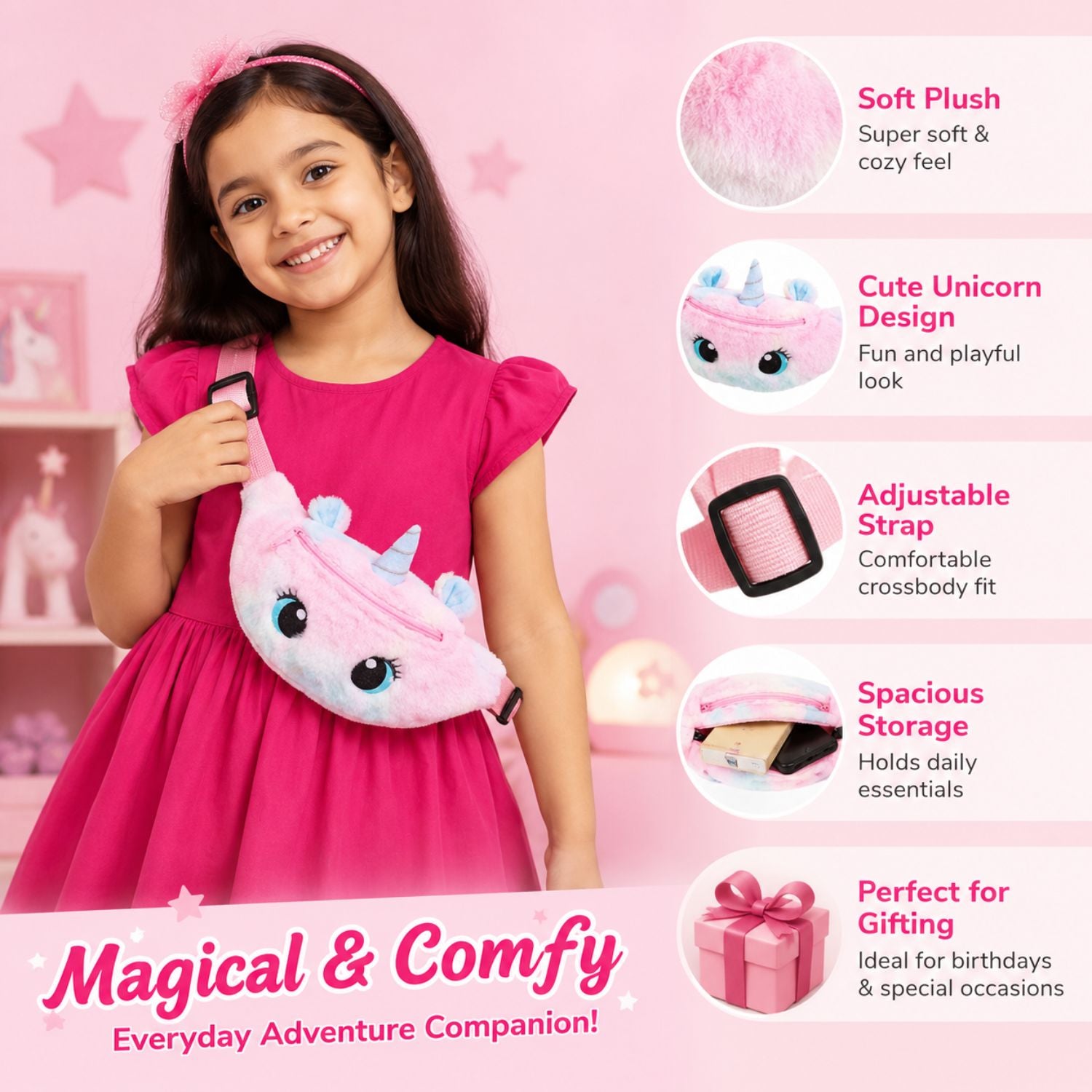 Kidara Unicorn Waist Bag for Kids