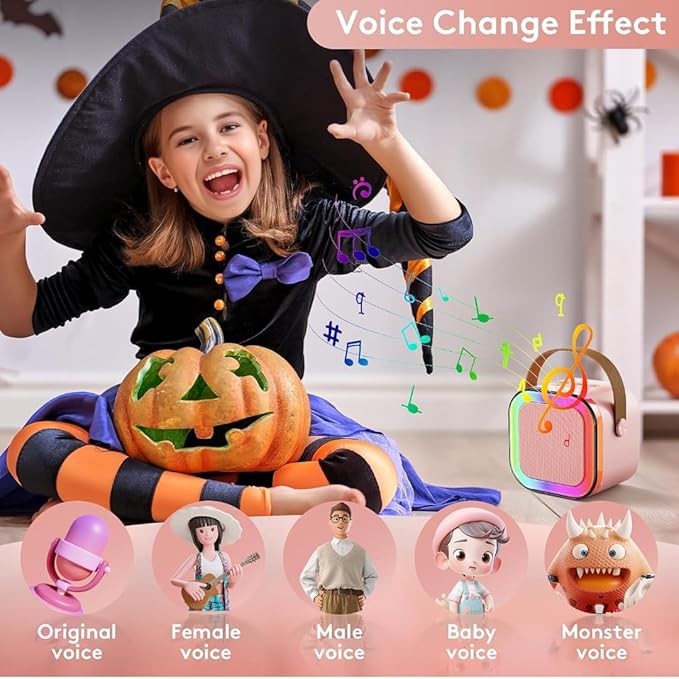 Karaoke Speaker with One Wireless Mic | Ages 3-12 (Multicolor)