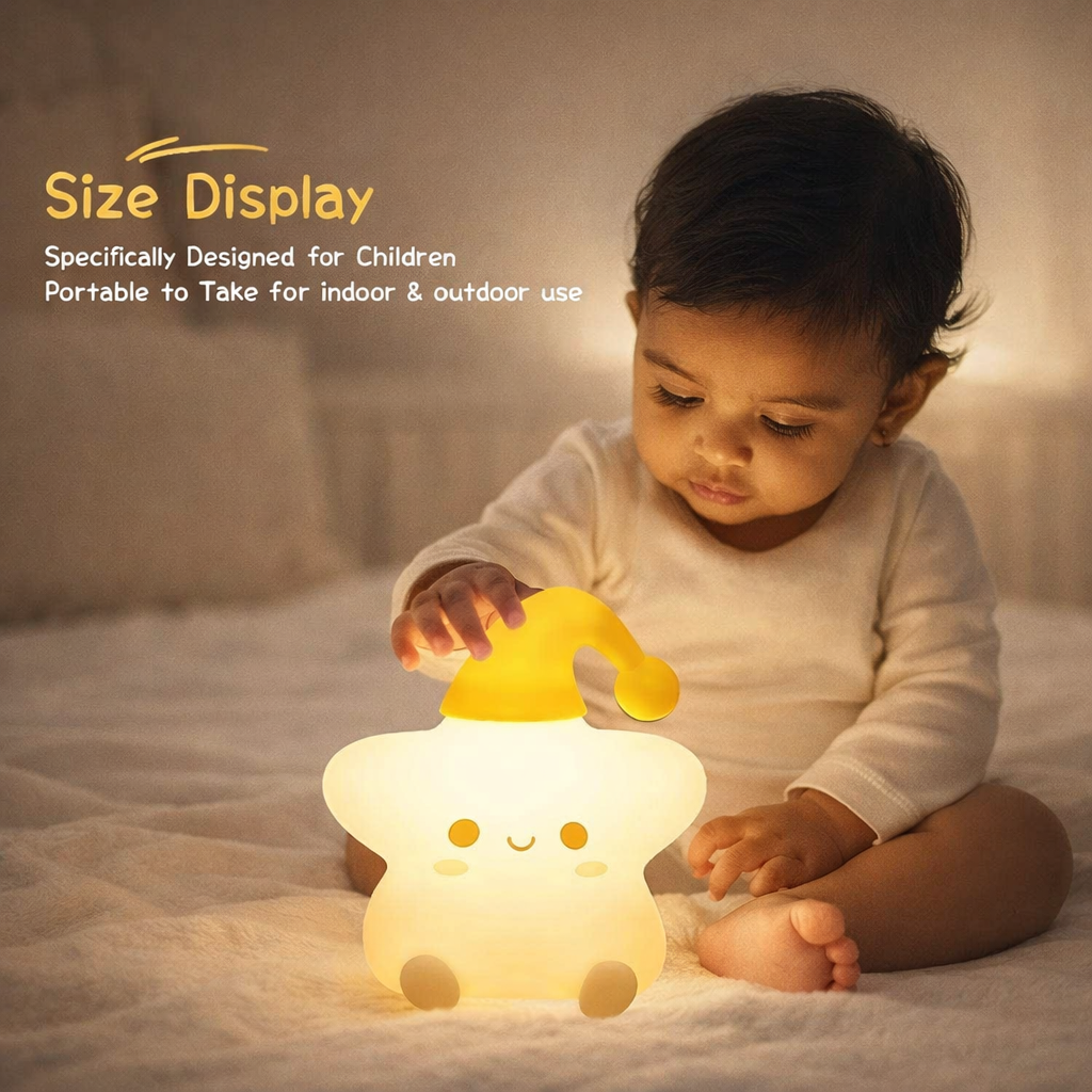 Kidara Star Silicone LED Night Light for Kids