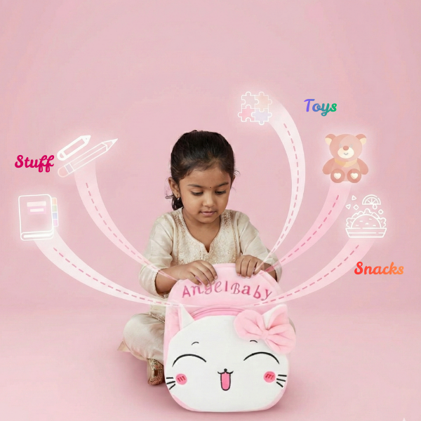 Kidara Angel Baby Plush Backpack for Toddlers