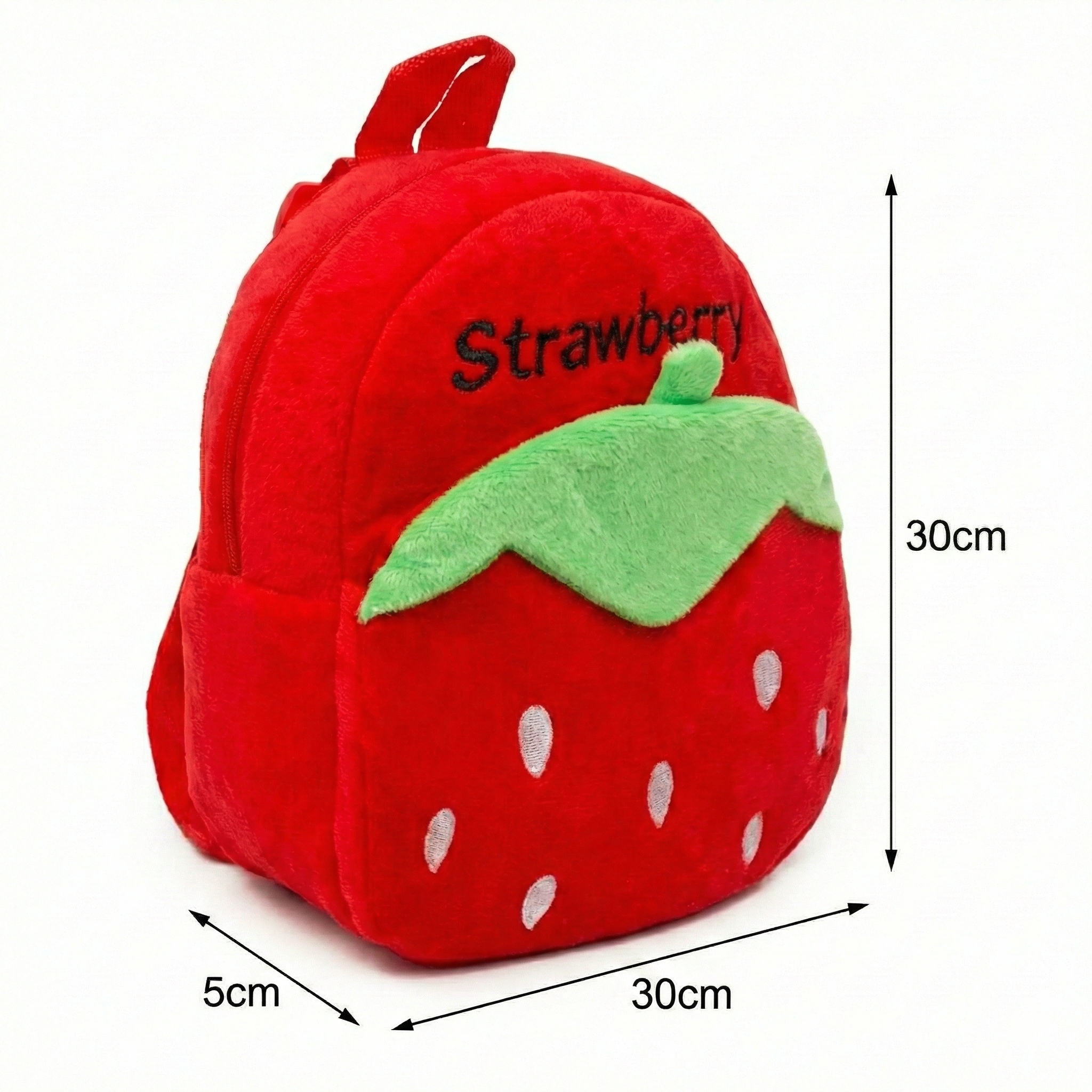 Kidara Strawberry Kids Plush Backpack – Red