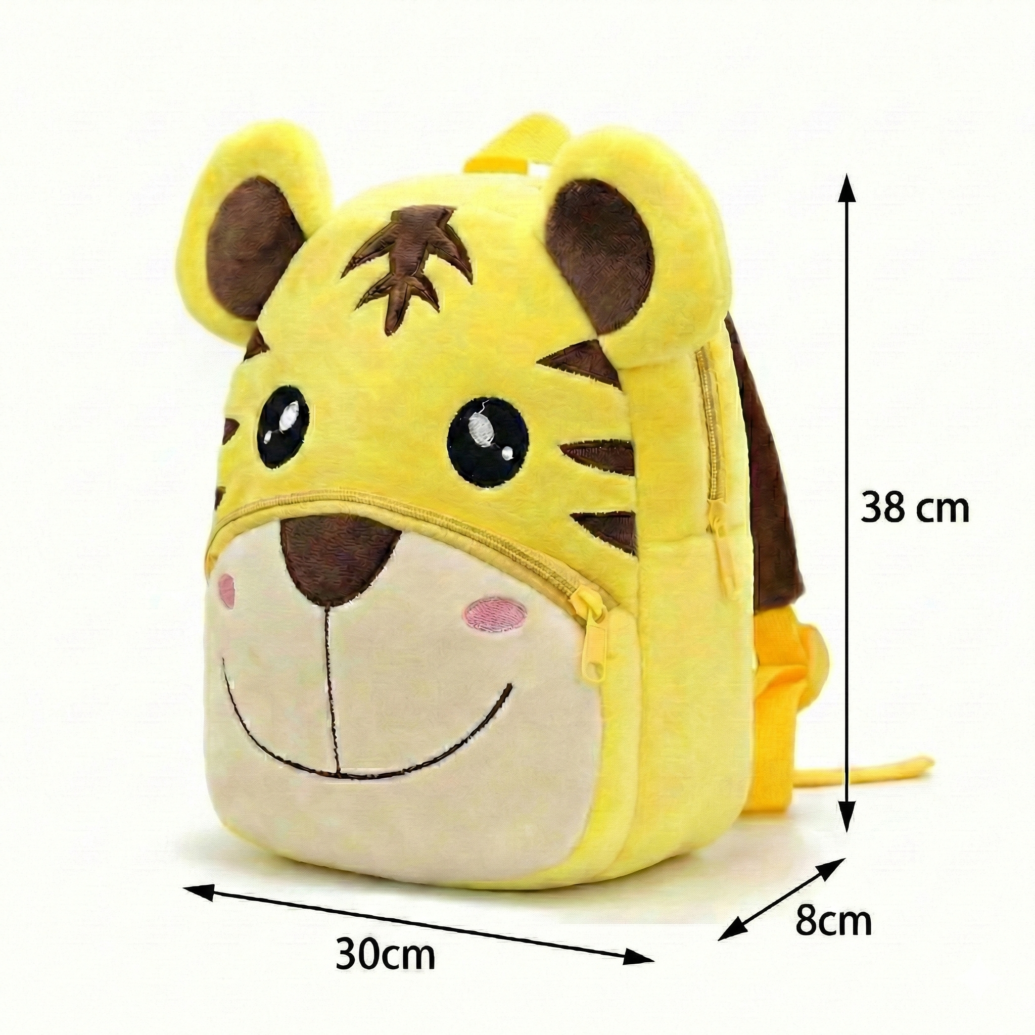 Kidara Tiger Kids Plush Backpack – Yellow