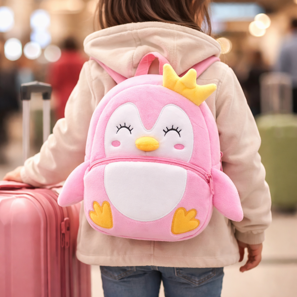 Kidara Penguin Plush Backpack for Toddlers