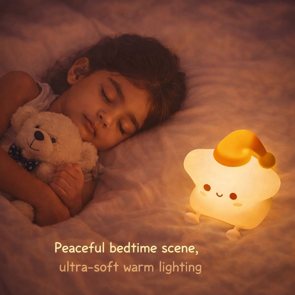 Kidara Star Silicone LED Night Light for Kids