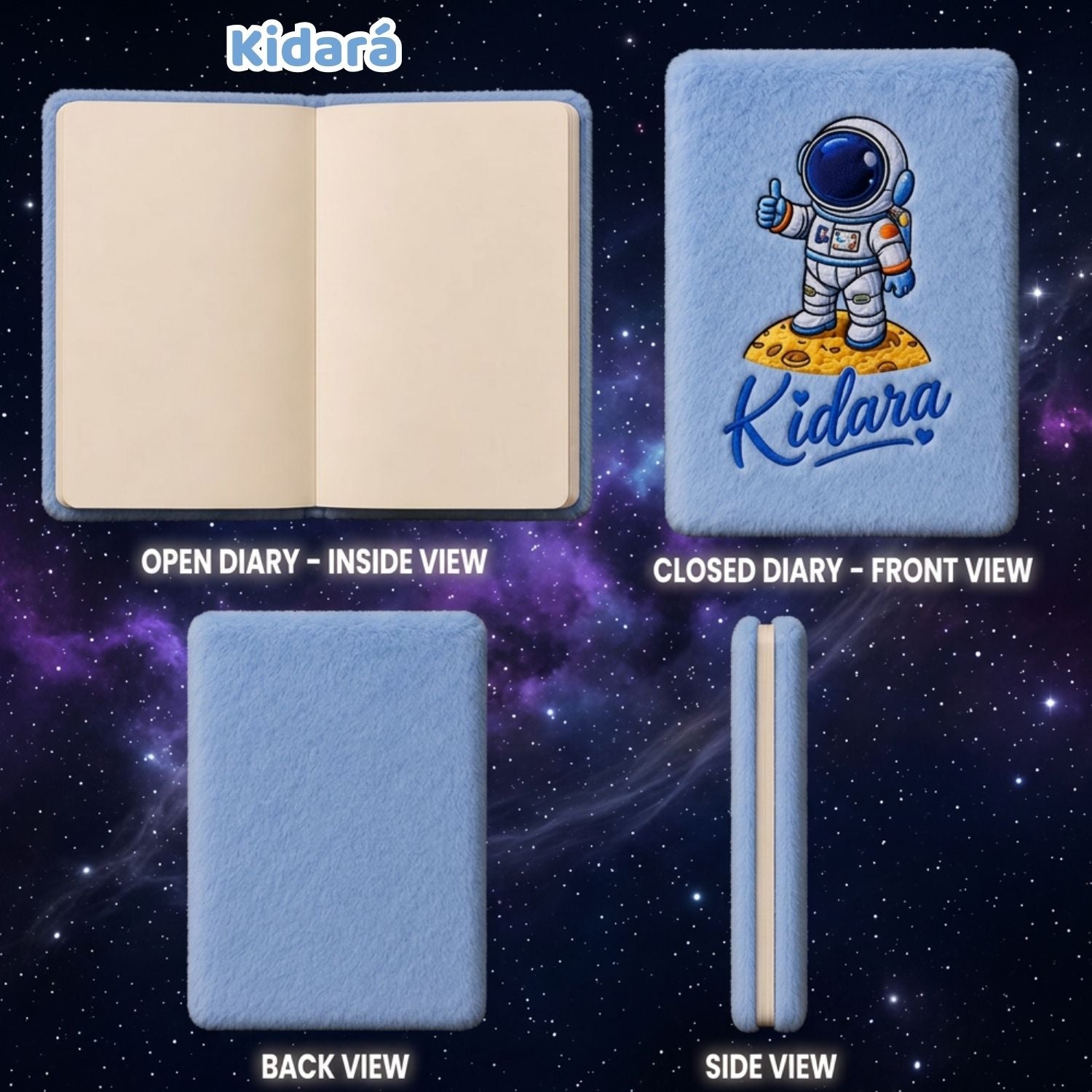 Kidara Kids A6 Cute Astronaut Diary (Blue)