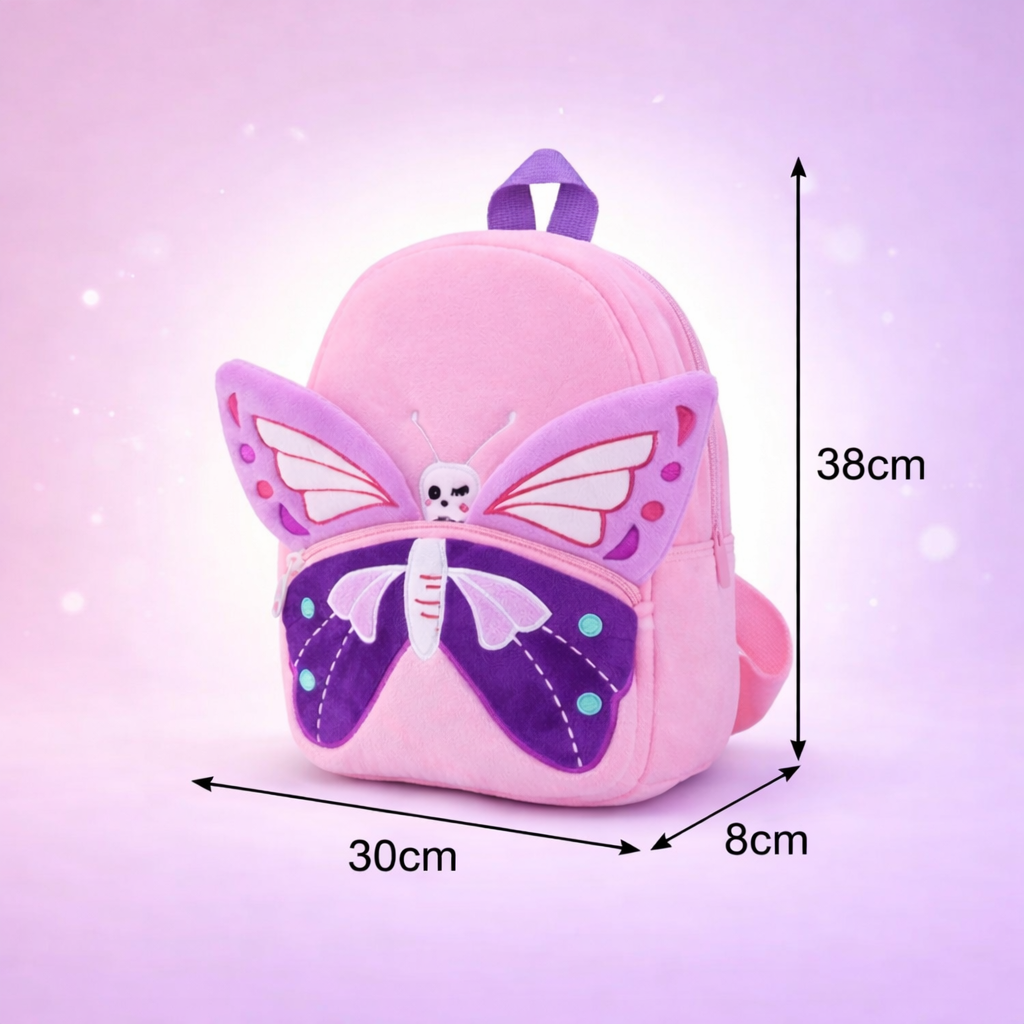 Kidara Butterfly Plush Backpack - Purple
