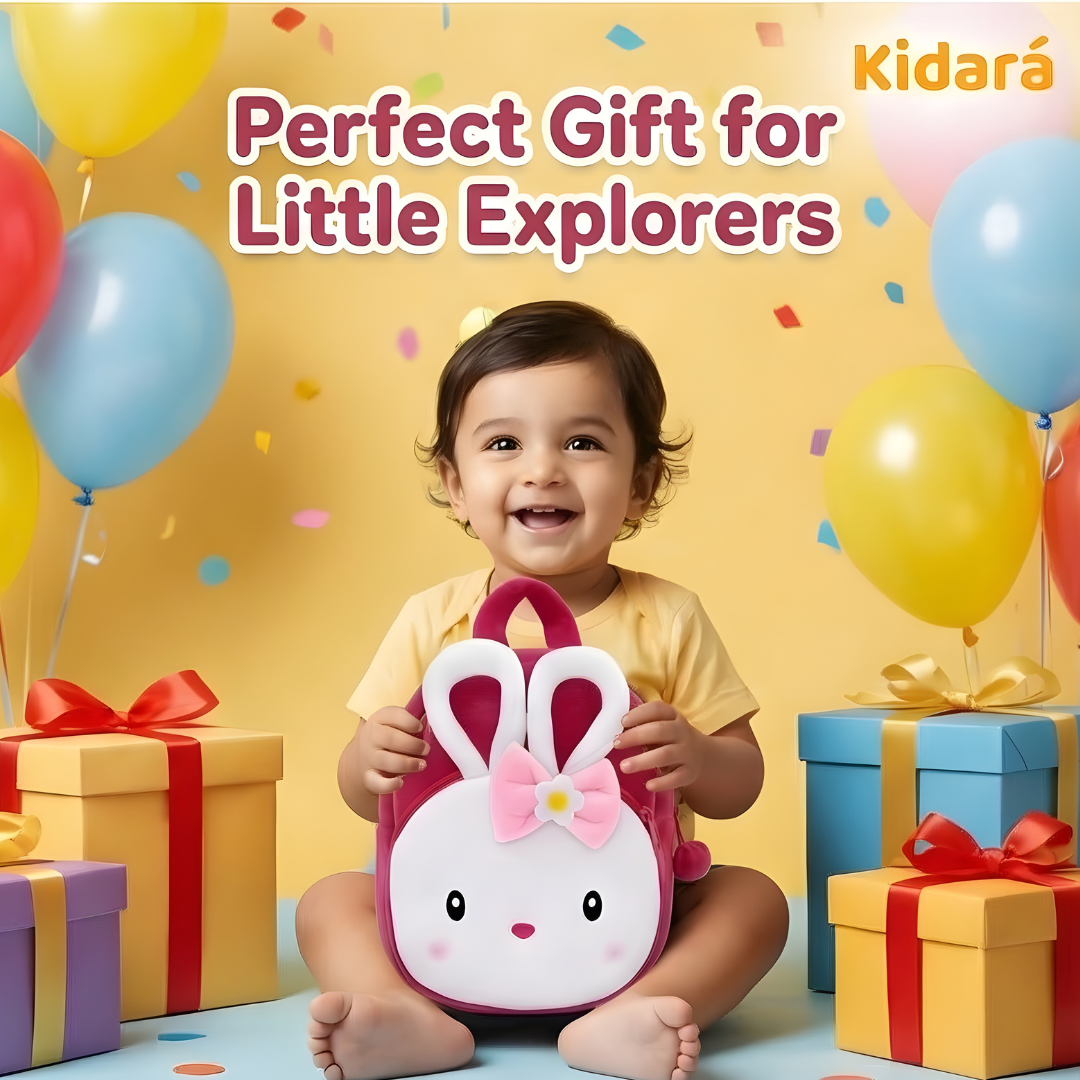 Kidara Cute Kitty Plush School Bag for Toddlers (1–6 Years)