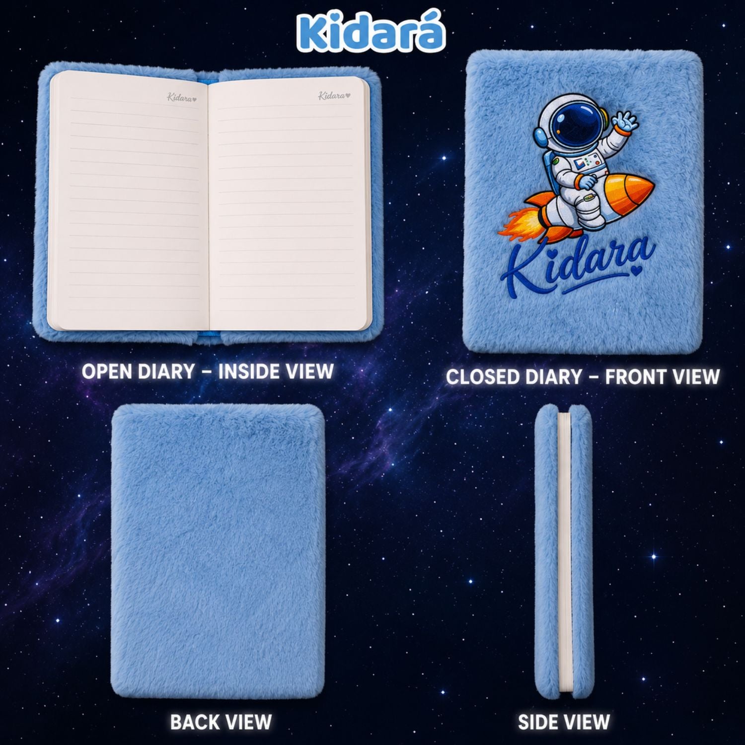 Kidara Kids A5 Cute Astronaut Diary (Blue)