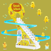 Duck Track Toy for Kids | Automatic Stair Climbing Ducks | Lights and Music | Includes 3 Small Ducks