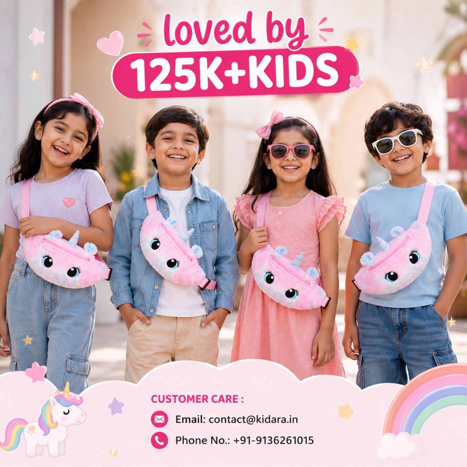 Kidara Unicorn Waist Bag for Kids